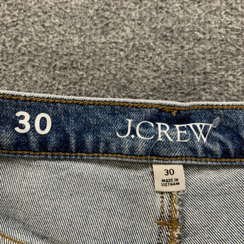 J Crew Shorts Women 30 Denim Elliot Wash High Rise Distressed Micro Cutoff